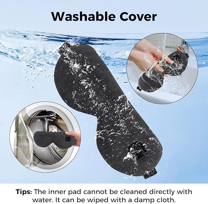 Heated Eye Mask for Dry Eyes, Cordless Warm Eye Compress, 4 Heat Levels - Image 7