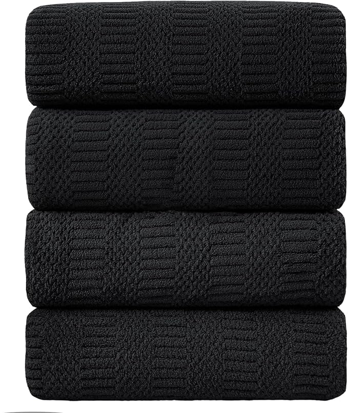 Ycosy 4 Pack Extra Large Microfiber Bath Towels Set, 35x70 inches, Less Lint by Ycosy