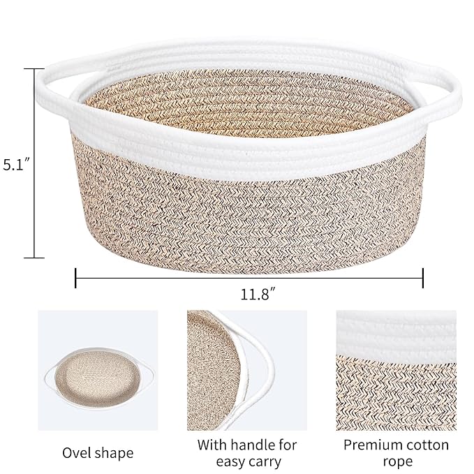 ABenkle Small Woven Basket, Cat & Dog Toys, Gift Box - Image 2