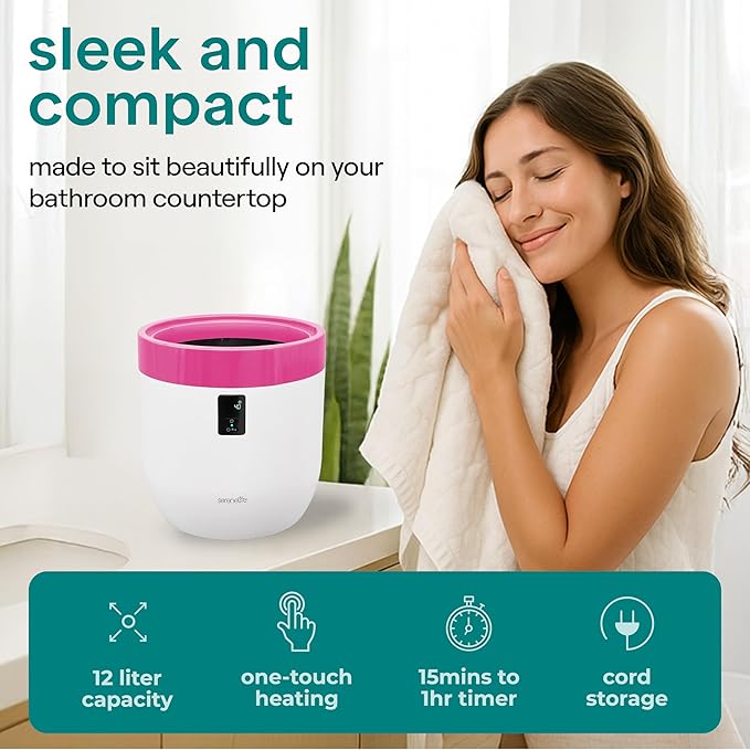 SereneLife Counter Towel Warmer Bucket - - Image 2