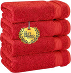Cotton Paradise Hand Towels for Bathroom, 100% Cotton Turkish 4 Piece Hand by UNITEDHOMETEXTILE