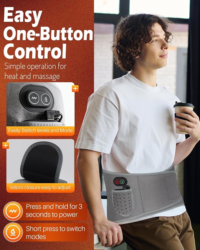 Cordless Heating Pad with Massager - Image 5