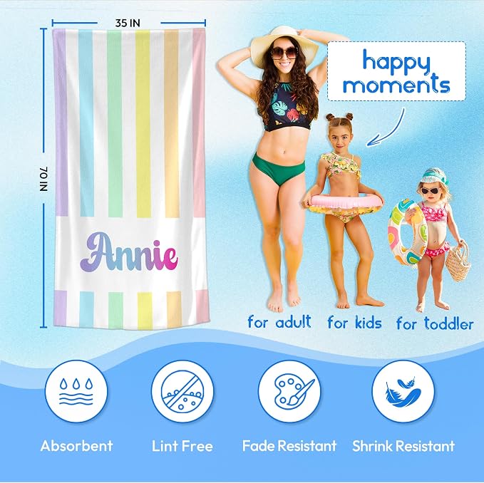 JML Personalized Beach Towel - Image 3