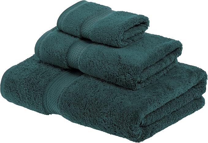 Superior Egyptian Cotton Pile 3 Piece Towel Set, Includes 1 Bath, 1 Hand by SUPERIOR