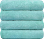 JML Microfiber Bath Towels, Bath Towel 4 Pack, Super Absortbent and Fast Drying by JML