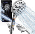 Pavezo® High Pressure Shower Head Handheld 5" Large, Extra Long 60" SS Hose by Pavezo