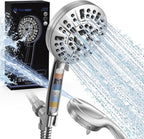 Pavezo® High Pressure Shower Head Handheld 5" Large, Extra Long 60" SS Hose by Pavezo