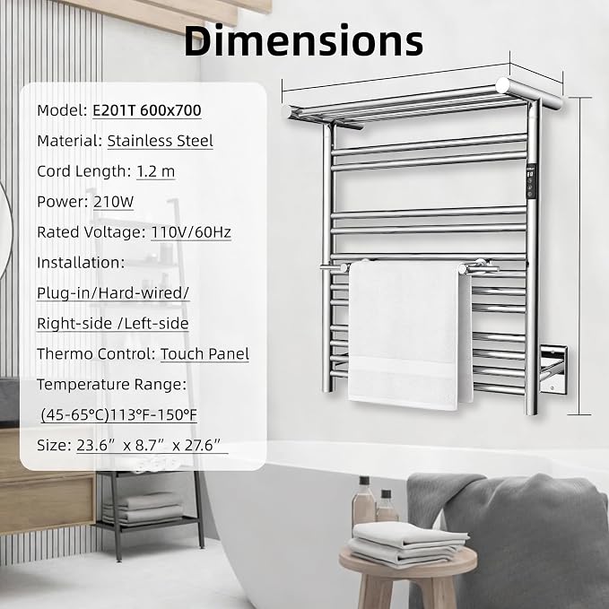 P&Dlusir Heated Towel Warmer - Image 6