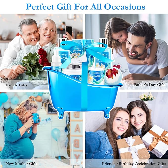 Mothers Day Gifts for Women Bath & Body Gift Set, Bath Basket Spa kit Gifts for - Image 5