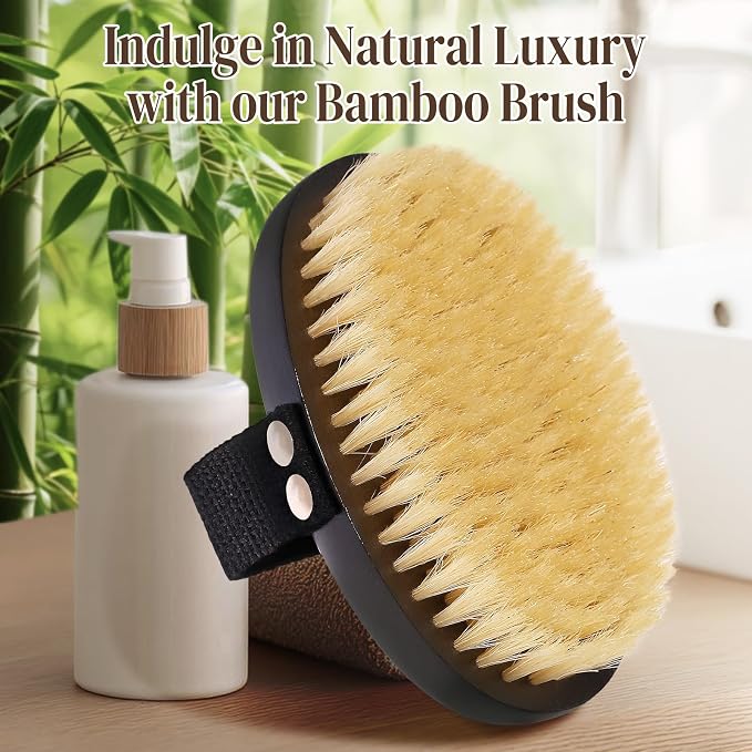 Dry Brushing Body Brush for Lymphatic Drainage, Azymi Shower Bath Brush 100% - Image 6
