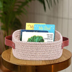 ABenkle Small Storage Basket, Mini Rope Woven Baskets, Cute Shelf Closet - Image 3