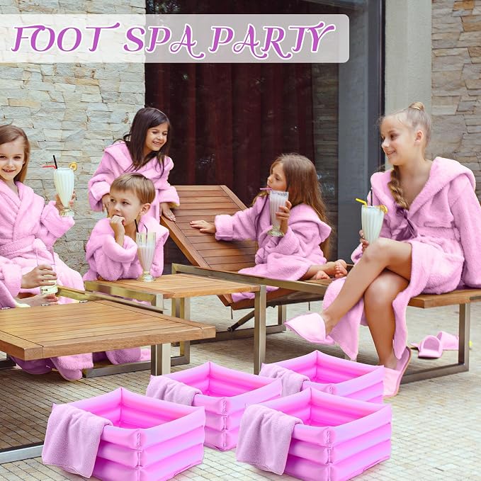 FillTouch 12 Pcs Foot Spa Kit for Girls Kids 12.5''x12.5''x8.3'' Foot Care Bath - Image 6