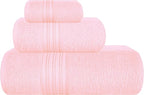 BOUTIQUO Ultra Soft 3 Pack Cotton Towel Set, Contains a Bath Towels 28x55 inch by BOUTIQUO