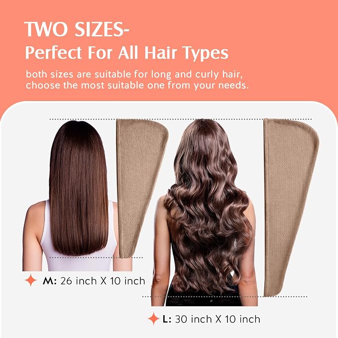 YFONG 2 Pack Microfiber Hair Towel Wrap - Image 4