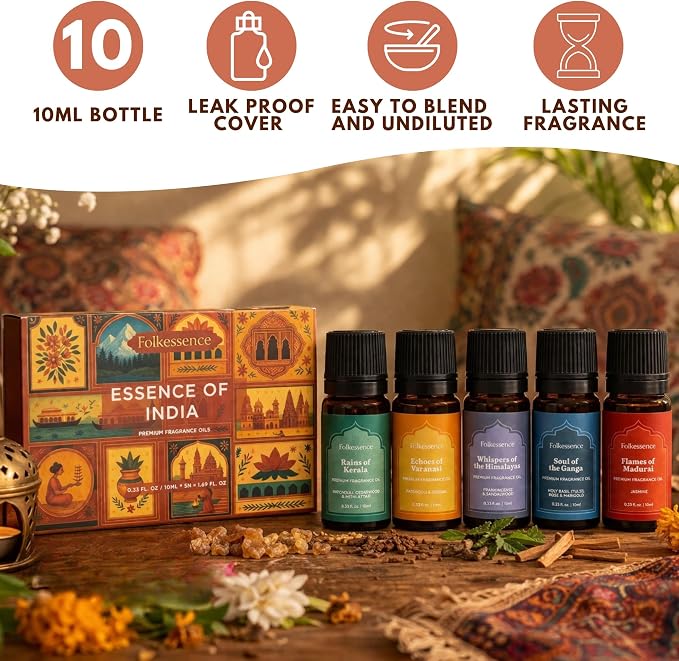 Folkulture Essence of India Essential Oils Set - Image 4