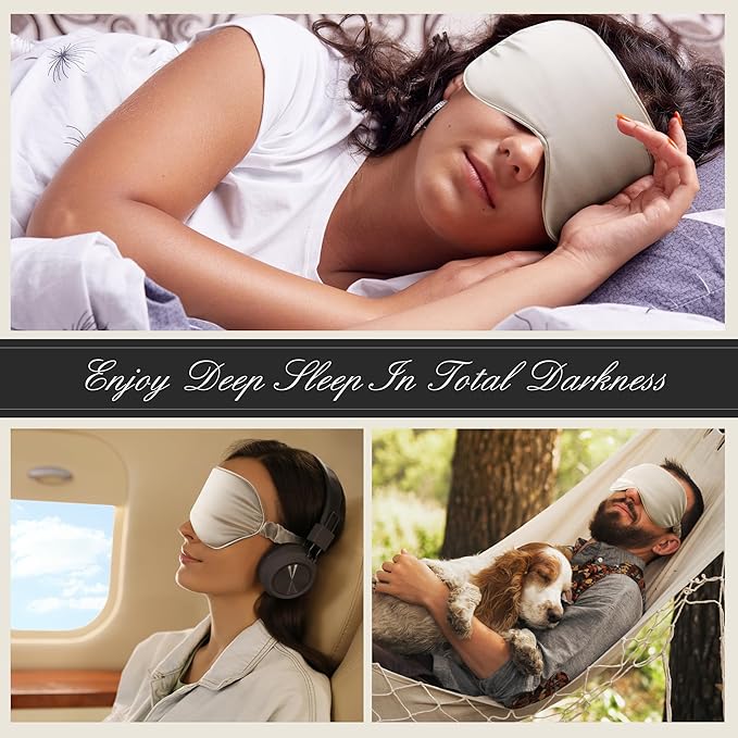 BOKOR Nature Silk Sleep Eye Mask, Sleeping Mask, Dark Circles and Puffiness - Image 4