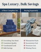 LANE LINEN Luxury Cotton Bath Towel Set - Image 6
