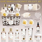 Mothers Day Birthday Gifts for Women, Vanilla Coconut Relaxing Spa Gift Baskets - Image 2