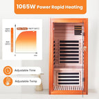 OUTEXER Far Infrared Sauna Dry Saunas 1065W Indoor Home Sauna Low EMF 110V - Image 2