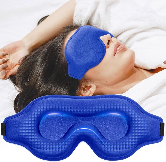 Sleep Eye Mask for Men Women, Weighted Sleeping Mask for Side Sleeper, Travel by AlbatrossHealthNewEngland