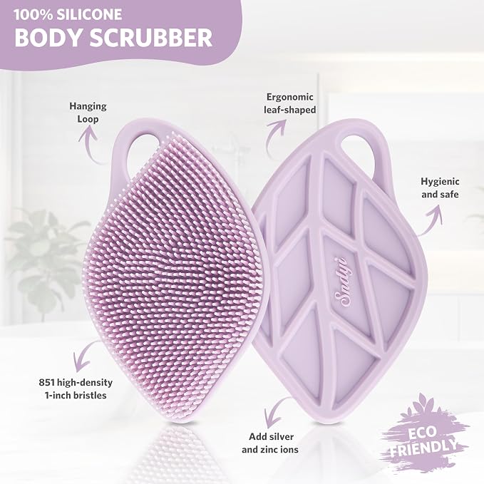 Sndyi Silicone Body Scrubber, Gentle Exfoliating Body Scrubber - Image 2