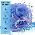 SHOWER BOUQUET Loofah Bath-Sponge XL Swirl-Deep-4-Pack // Extra Large 75g Soft - Image 4
