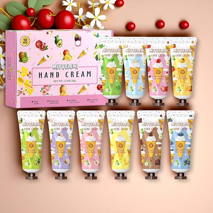 10 Pack Hand Cream Gift Set, Moisturizing Hand Lotion Travel Size, Gifts - Image 3