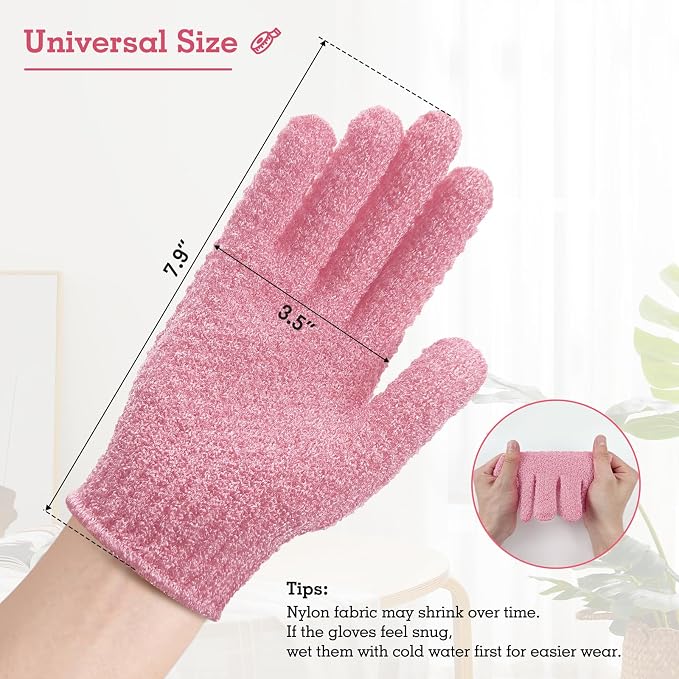 Evridwear Exfoliating Glove Shower Gloves Exfoliate Dead Skin - Image 6