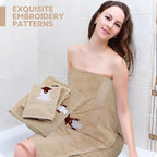 3 Pcs Highland Cow Bathroom Towel Set Farmhouse Embroidered Highland Cow Towels - Image 5