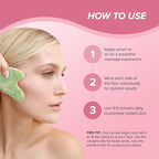 SKIN GYM Jade Sculpty Heart Gua Sha Tool, Heart-Shaped Facial Massage Tool - Image 5