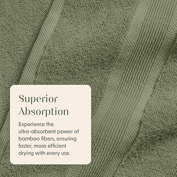 Springtree Home Luxury Viscose from Bamboo Bath Towel Set of 4 | 35% Viscose - Image 7