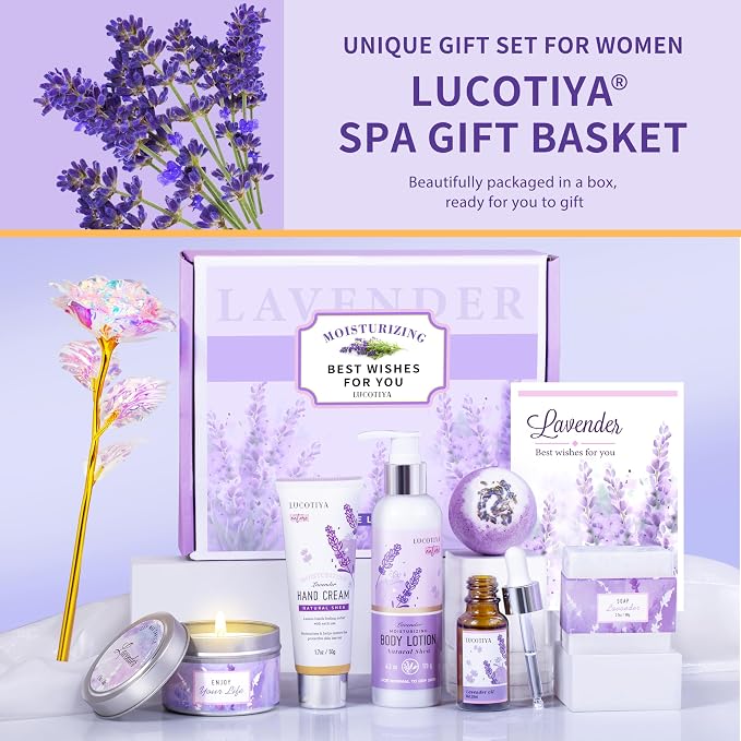 Lavender Spa Bath and Body Gift Set - Image 3