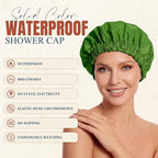 Reusable Shower Cap for Women, Large Waterproof Shower Bonnet - Image 2
