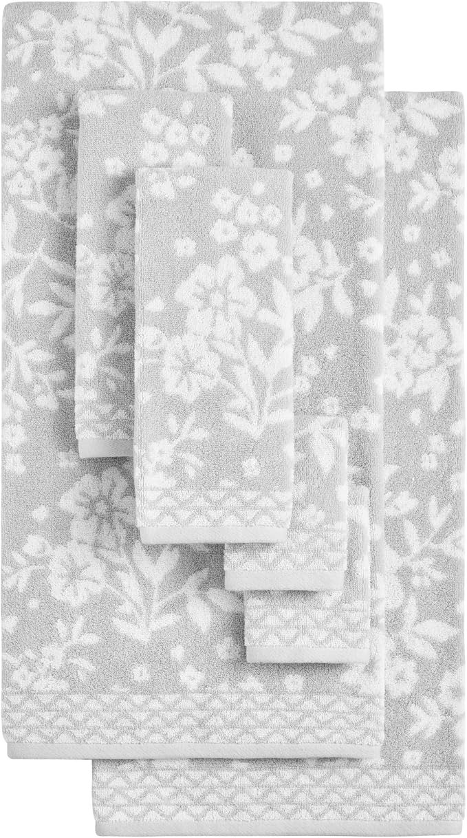 Lucky Brand Folk Floral 6 Piece Bath Towel Set - Image 5