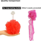 Star Brand Long Lasting Bath Sponge 6 Counts | 60g Heavy Bath Mesh Pouf - Image 3