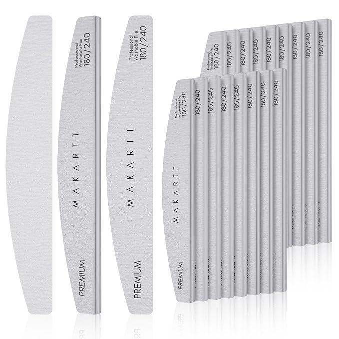 Makartt Nail Files: 180/240 Grit Emery Boards by Makartt