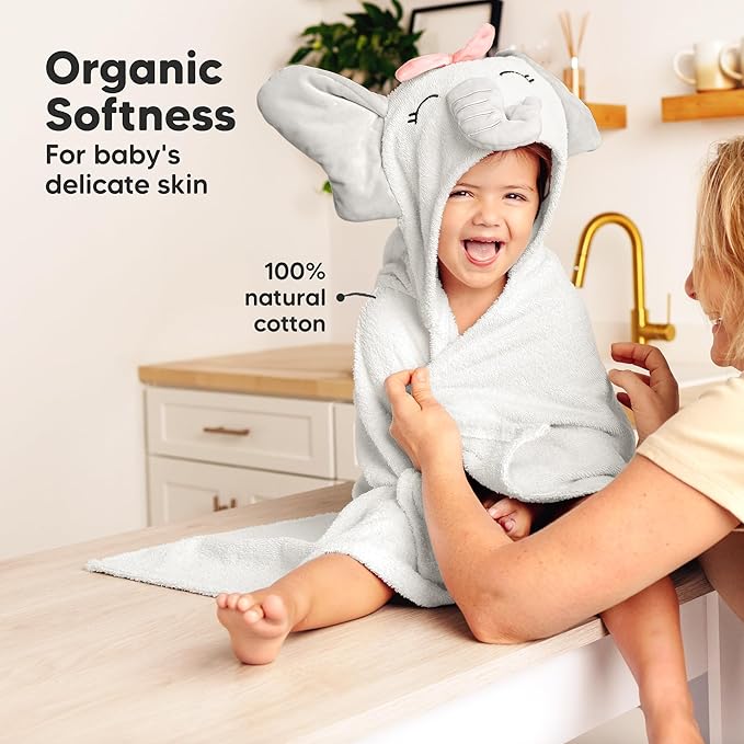 KeaBabies Organic Baby Towel - Image 4