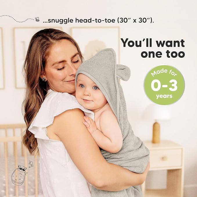 KeaBabies 2-Pack Hooded Baby Towels - Image 3