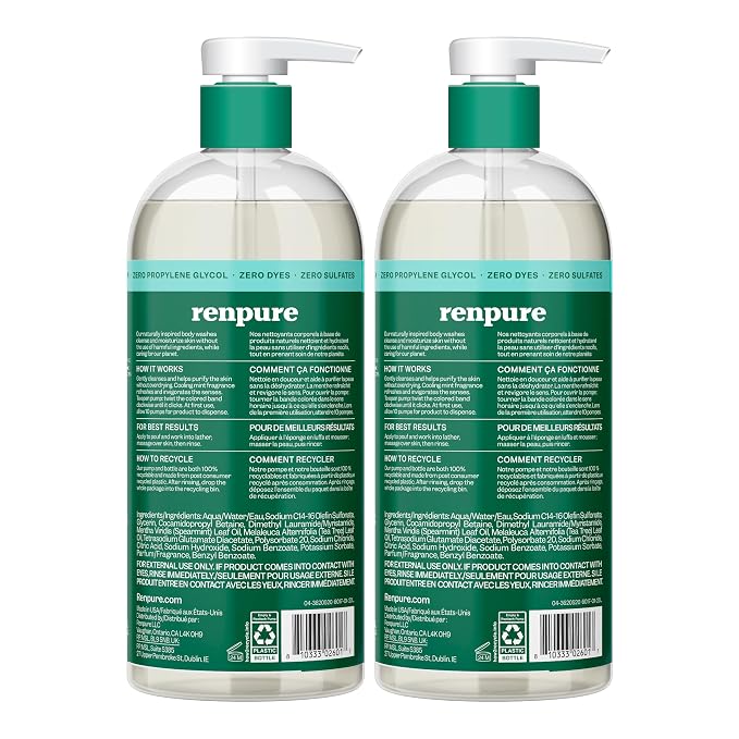 RENPURE Tea Tree & Mint Body Wash - Image 2