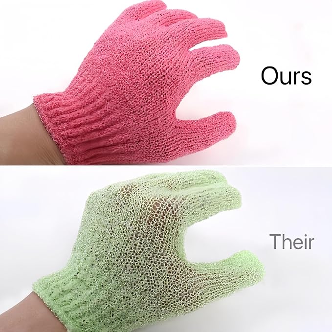12 Pcs Exfoliating Bath Gloves, Deep Scrubbing Dead Skin Shower Gloves - Image 7