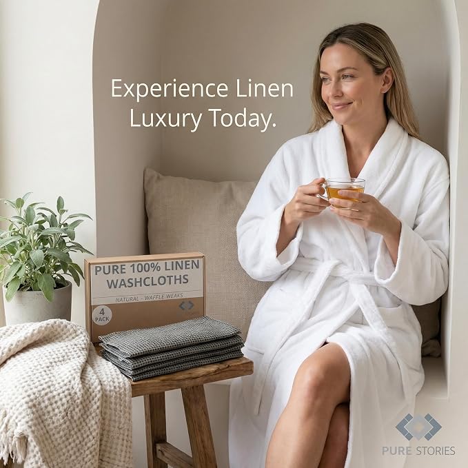 100% Flax Linen Washcloths - Image 6