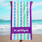 JML Custom Beach Towel with Name, Personalized Microfiber Beach Towel with Name by JML