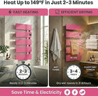Electric Towel Warmer, Heated Towel Rack - Image 3