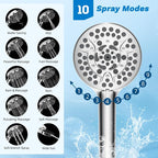 Hibbent cUPC Certified All Metal 8" Rainfall Showerhead Combo, High Pressure - Image 2