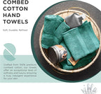 100% Cotton Hand Towel Set of 2, Sustainable, Highly Absorbent, Quick Drying - Image 2