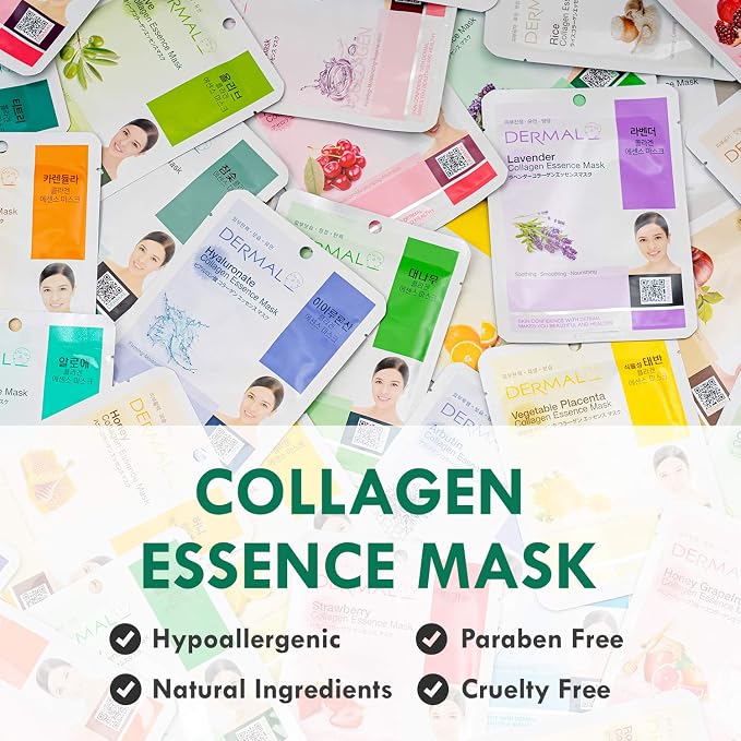DERMAL Collagen Essence Sheet Mask 16 Combo Pack - Image 2