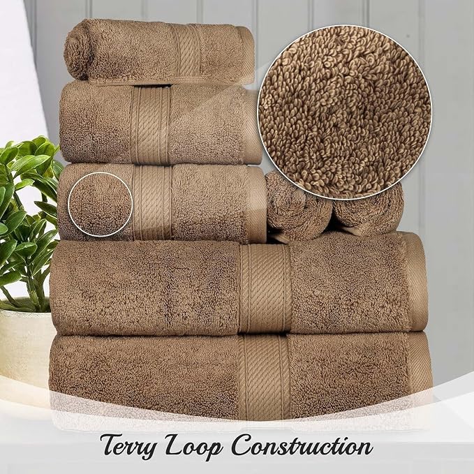 Superior Egyptian Cotton Pile 9 Piece Towel Set, Includes 3 Bath, 3 Hand - Image 7