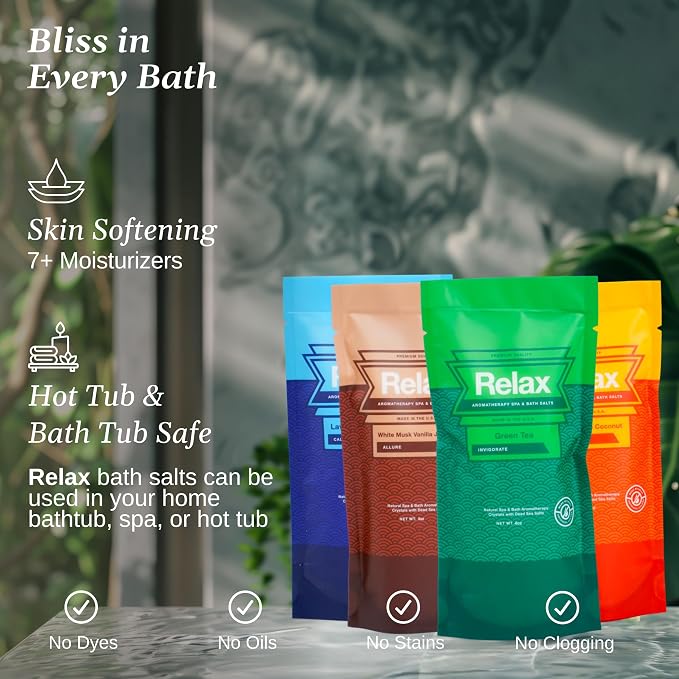 Relax Spa & Bath Aromatherapy Variety Pack Bath Salts - Image 3