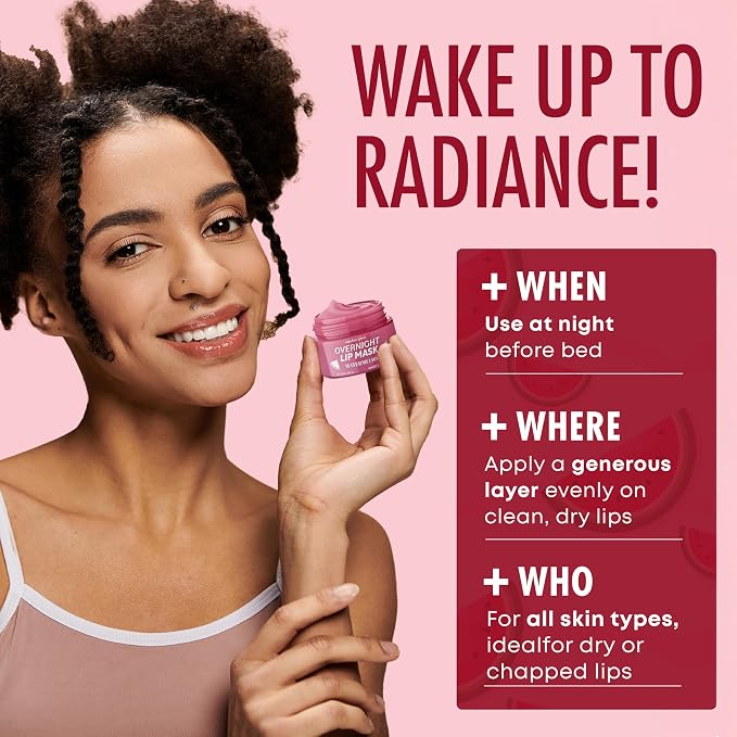 Lip Mask with Watermelon – Overnight Lip Repair, Intense Hydration & Smoothing - Image 5
