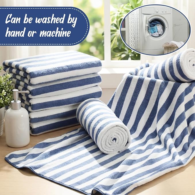 SmoothNovelty 16 Pack Microfiber Bath Towels Bulk 27'' x 60'' Oversized Size - Image 5